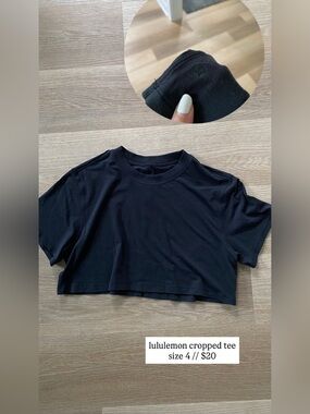 lululemon cropped shirt size 4